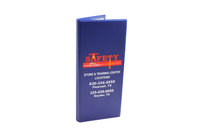 Safety Plus custom tally book (silk screen)