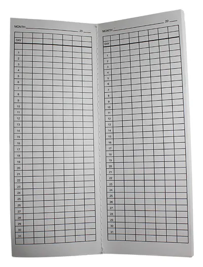 Custom printed tally book insert pad